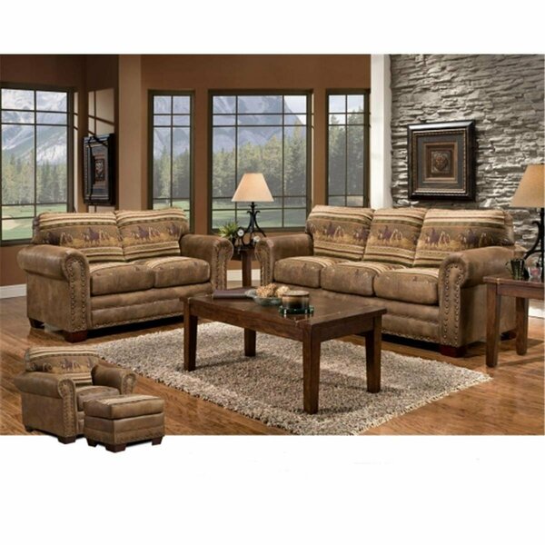 American Furniture Classics Wild Horses - 4 Piece Set With Sleeper 8500-40S